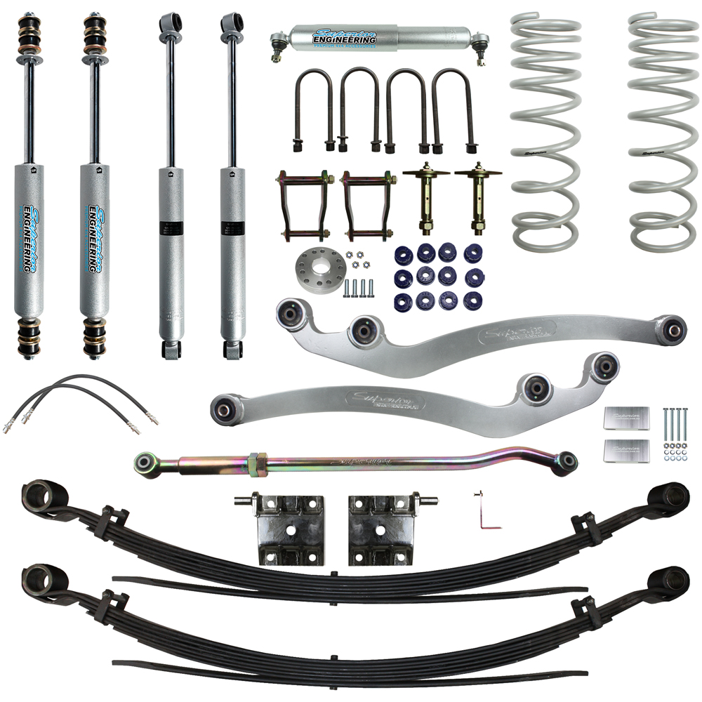 Superior Engineering 5 Inch (125mm) Lift Kit Suitable For Toyota LandCruiser 79 Series  4.2lt 6cyl - SUP-79G1-6-KIT-5INCH